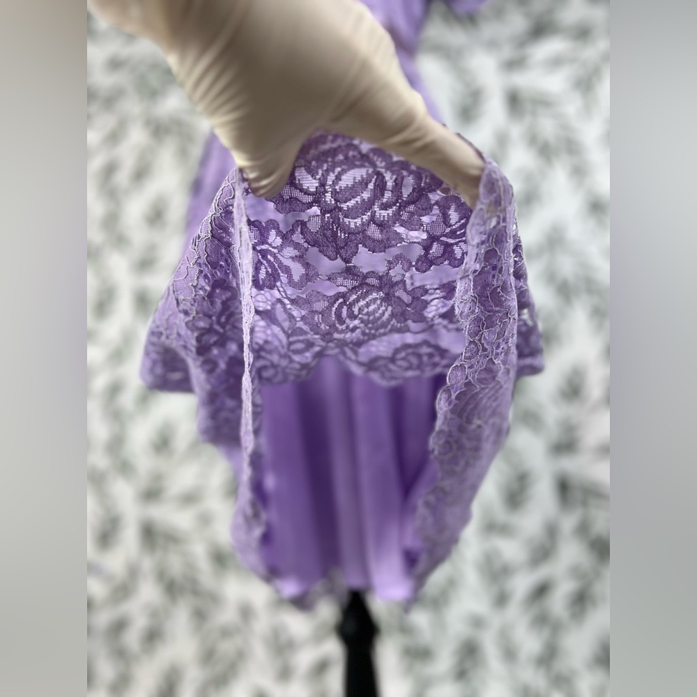 Retro Vintage Style Lace Lilac MOB Bridesmaid Wedding Classic Size L (12) New #4 - Picture 3 of 16